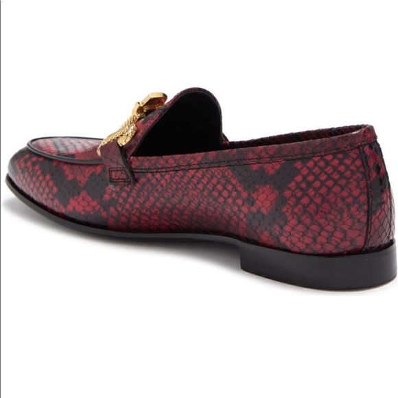Roberto Cavalli snakeskin embossed horsebit leather slip-on loafer size EU 35 - Picture 2 of 15
